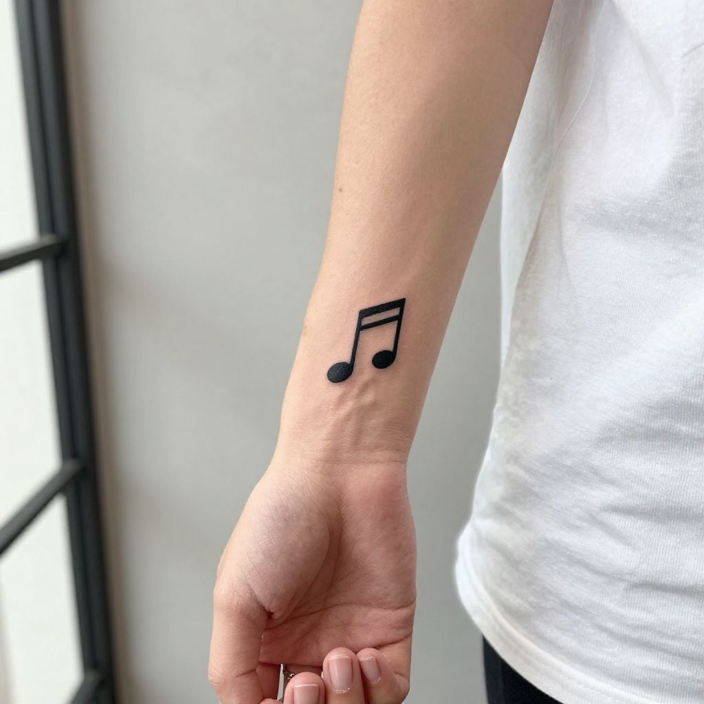 Music Note wrist tattoo idea