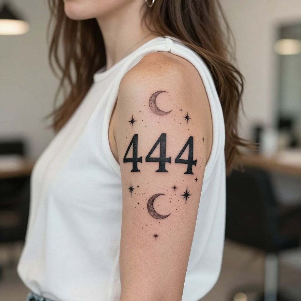 Celestial 444 with Stars and Moon