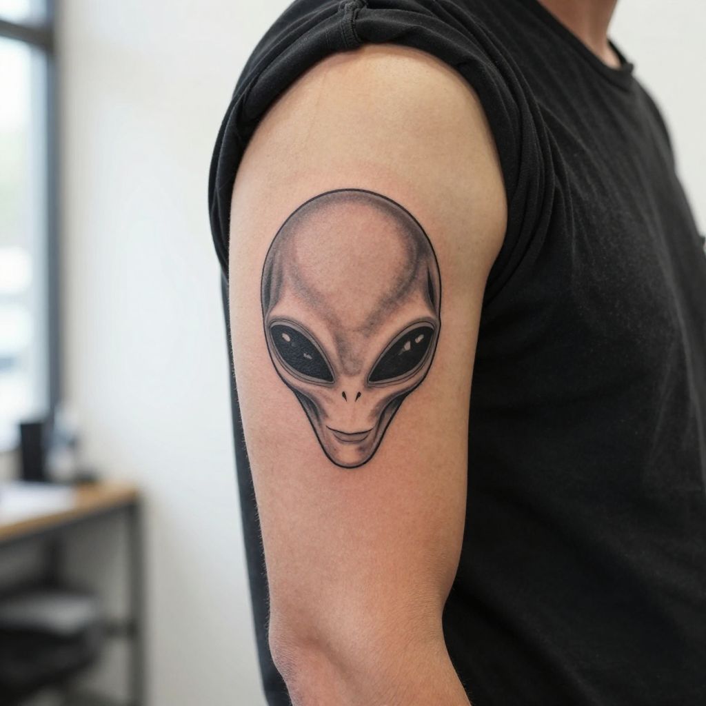 Classic Grey Alien Head