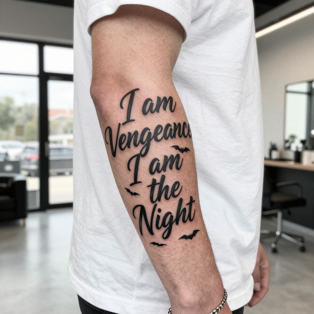 Batman Quote Typography Tattoo
