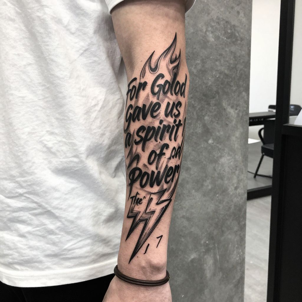 2 Timothy 1:7 tattoo idea