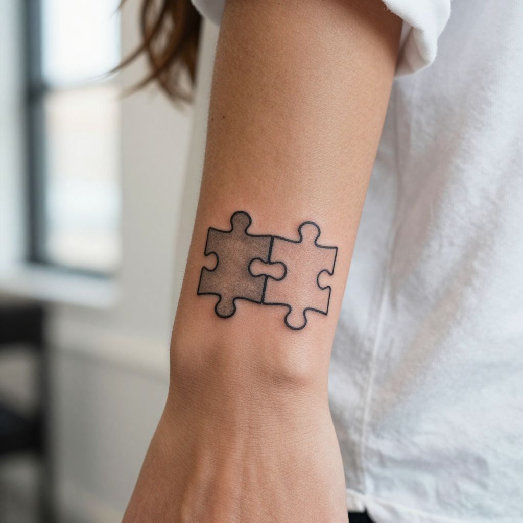 Interlocking Puzzle Pieces tattoo