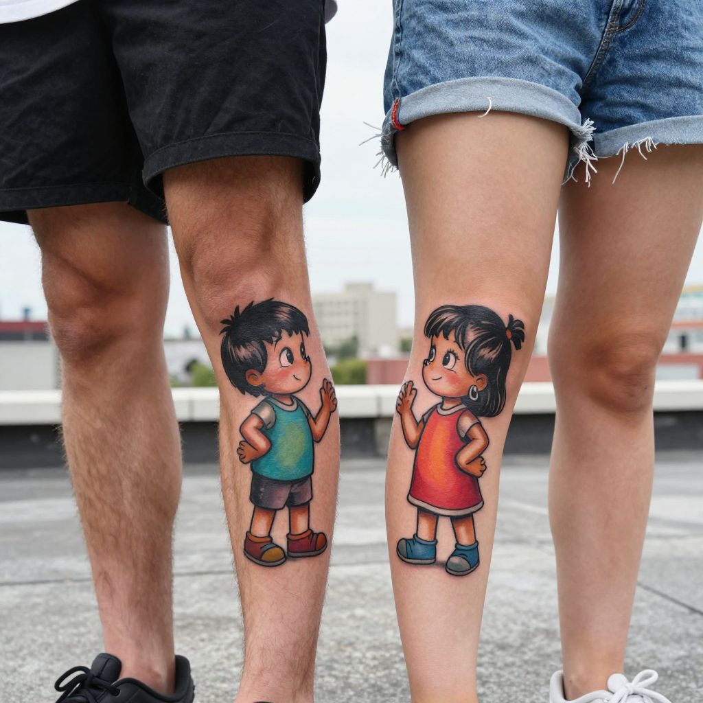 Childhood Cartoon Characters tattoo