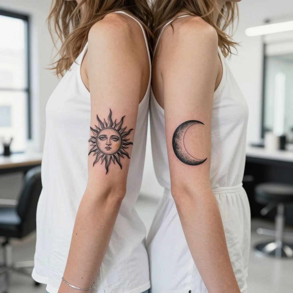Sun and Moon tattoo