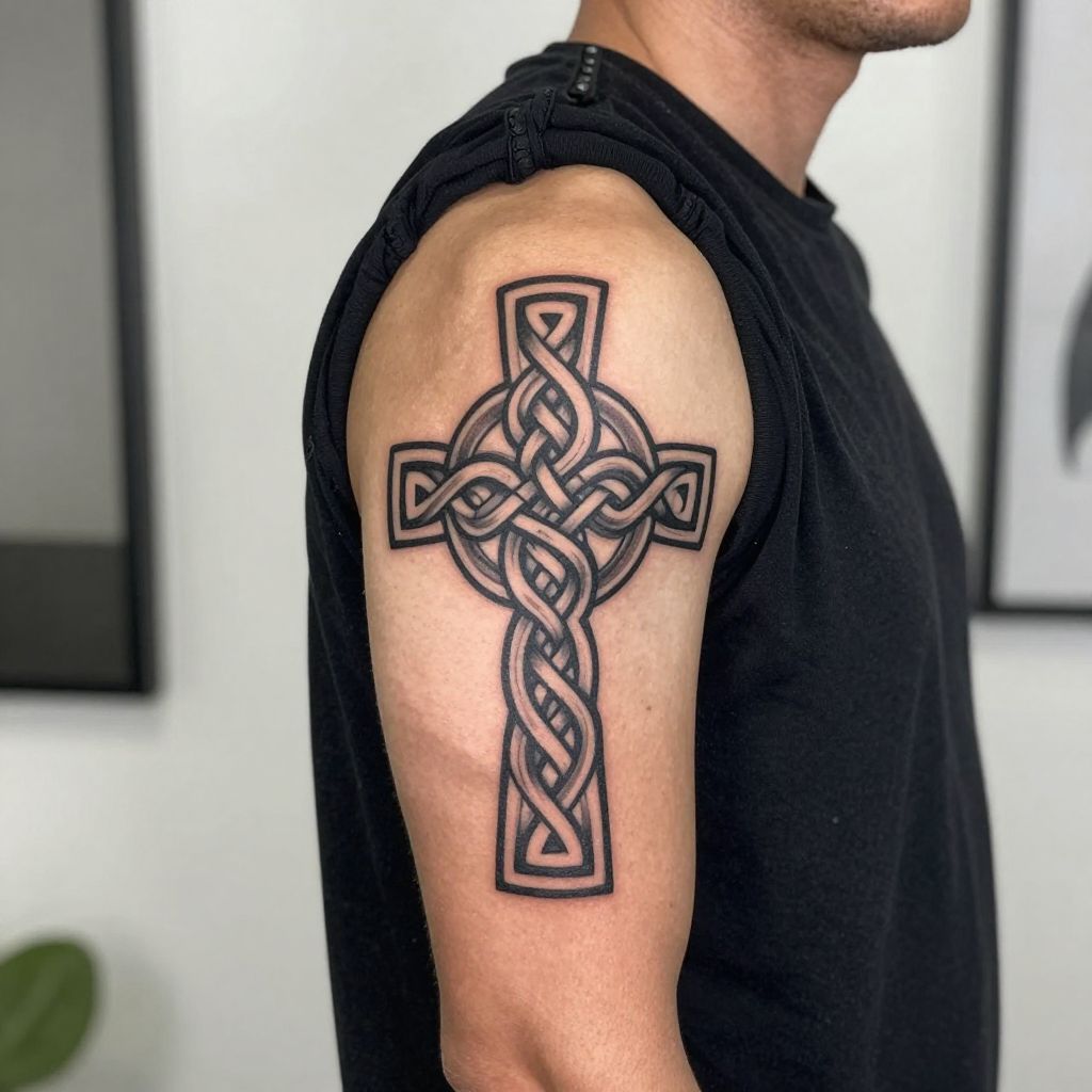Celtic Knot Cross tattoo
