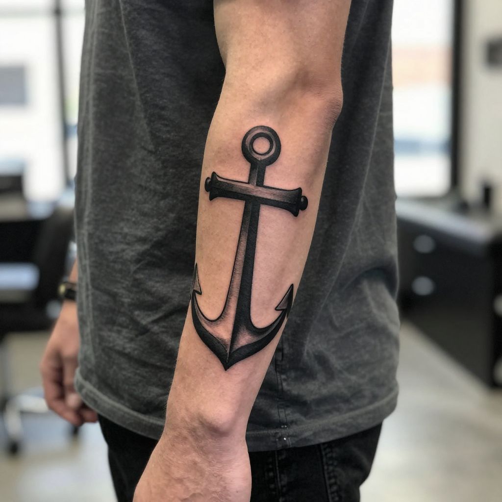 Anchor Cross tattoo