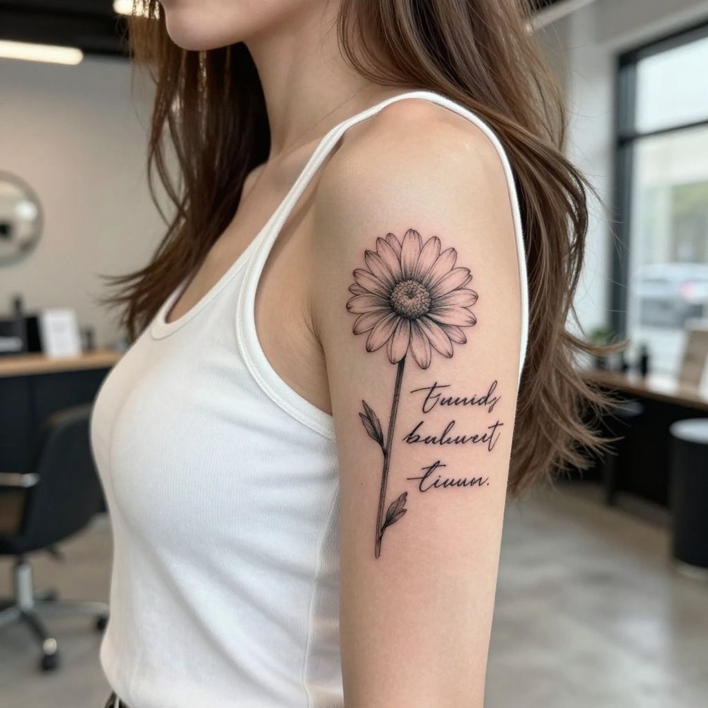 Daisy with Inspirational Quote