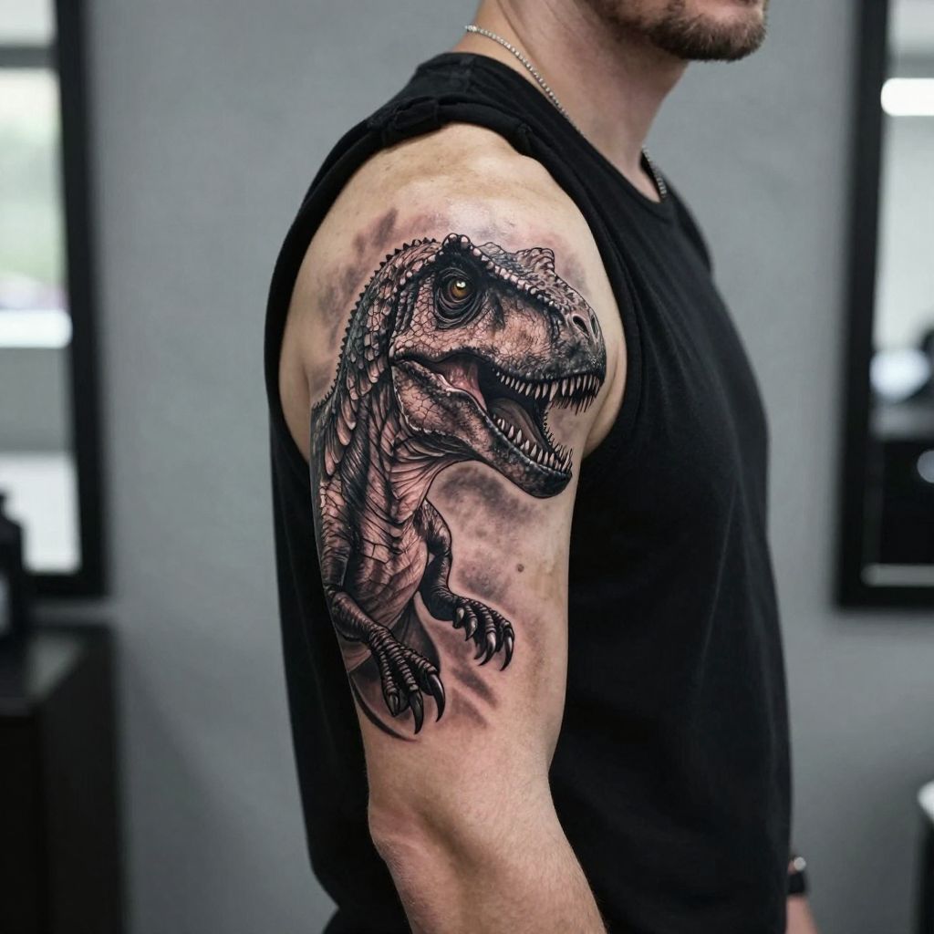 Realistic Velociraptor Portrait