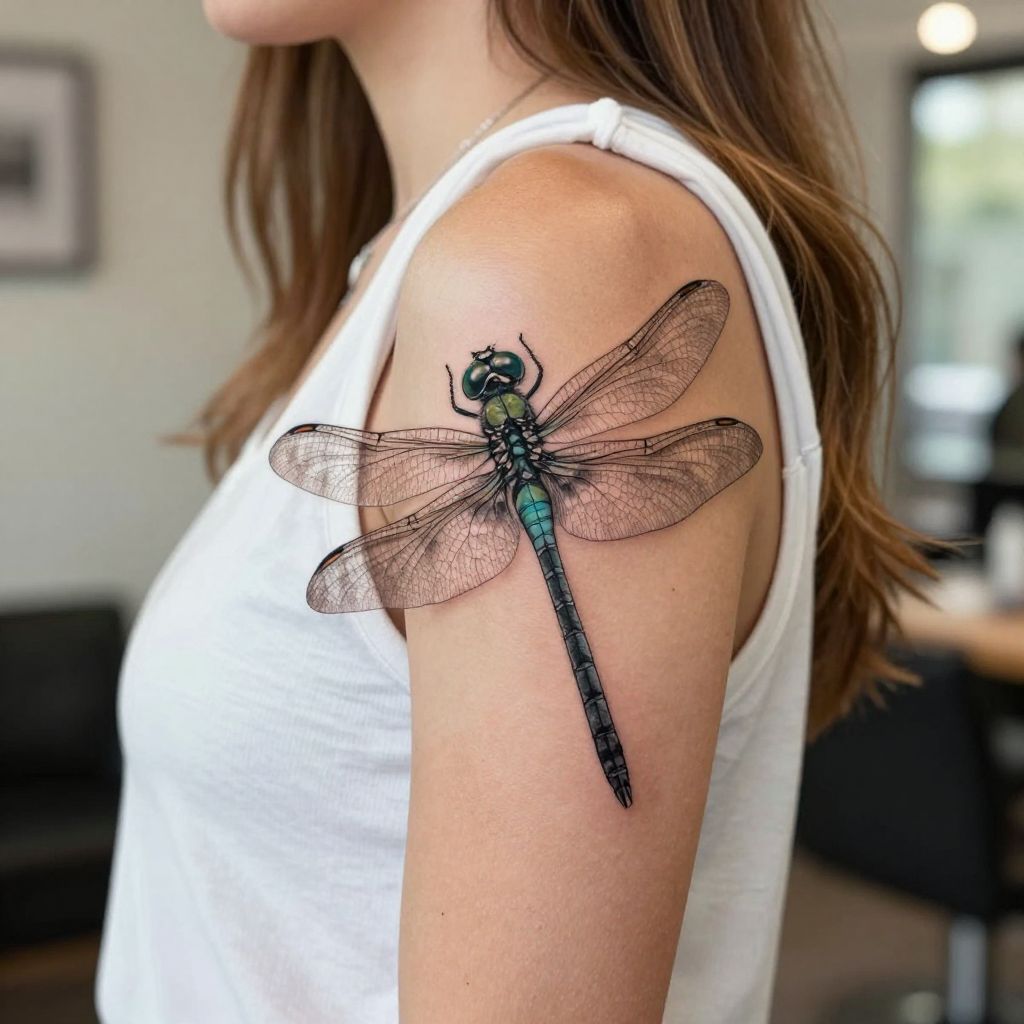 Realistic Dragonfly Portrait