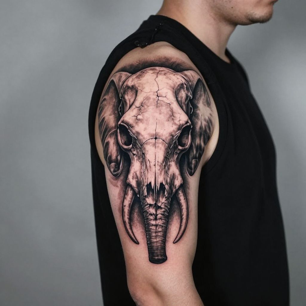 Elephant Skull Tattoo
