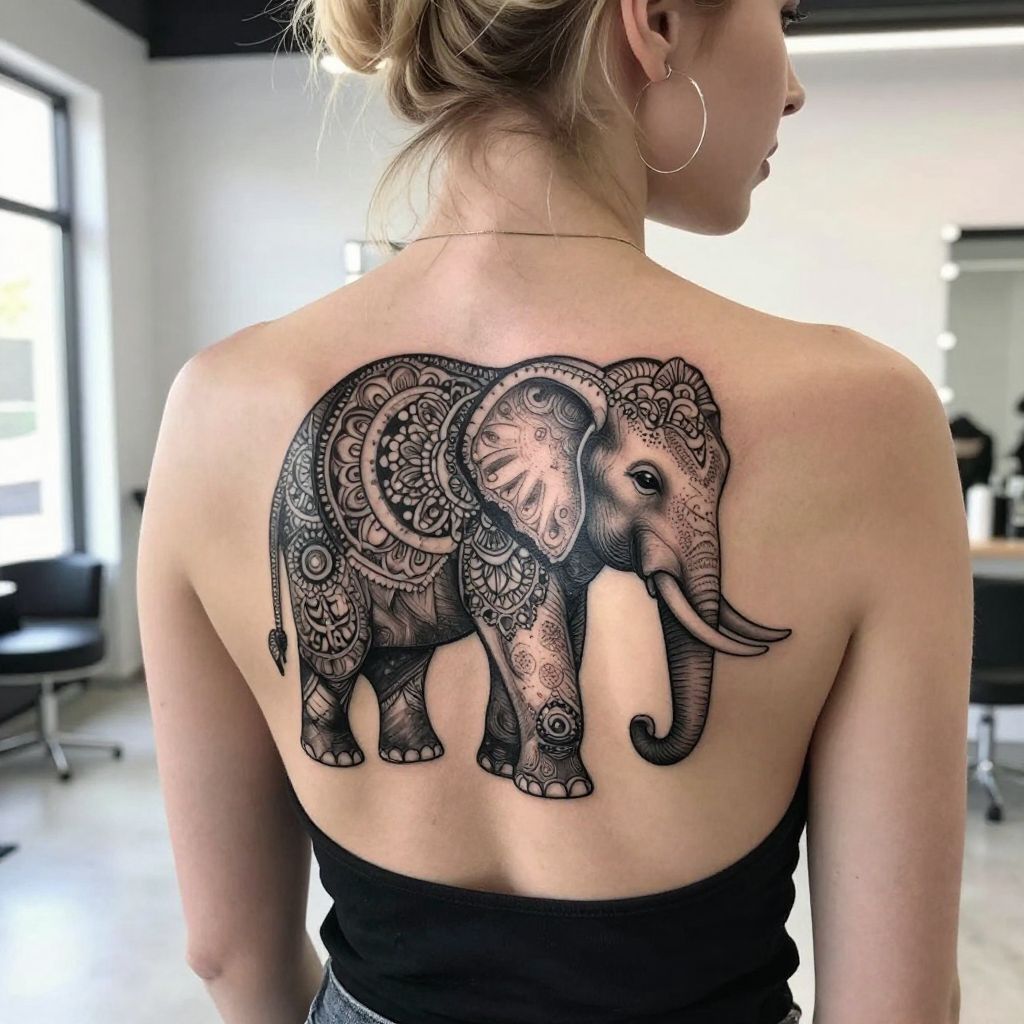Mandala Elephant Tattoo