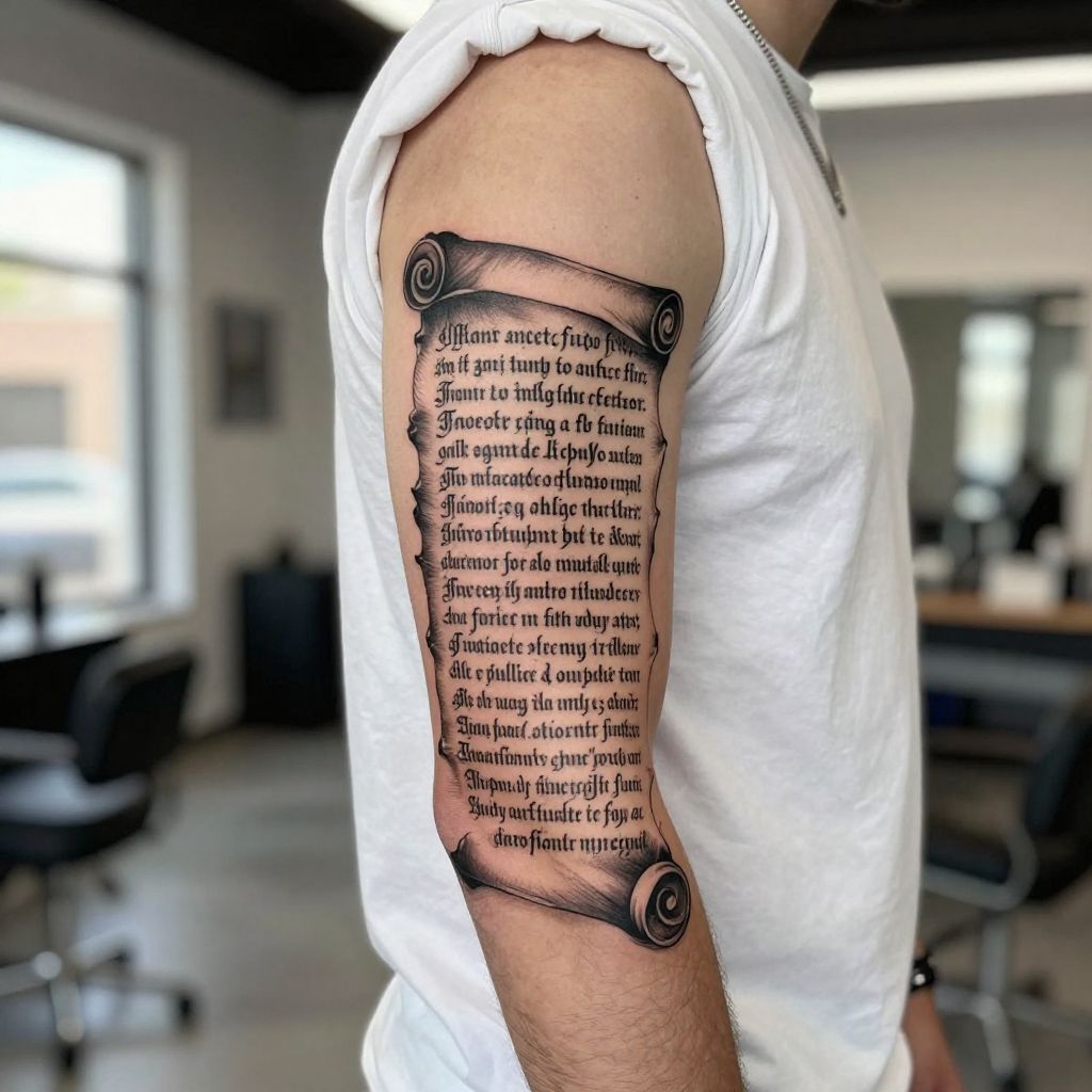 Scripture Passage with Scroll