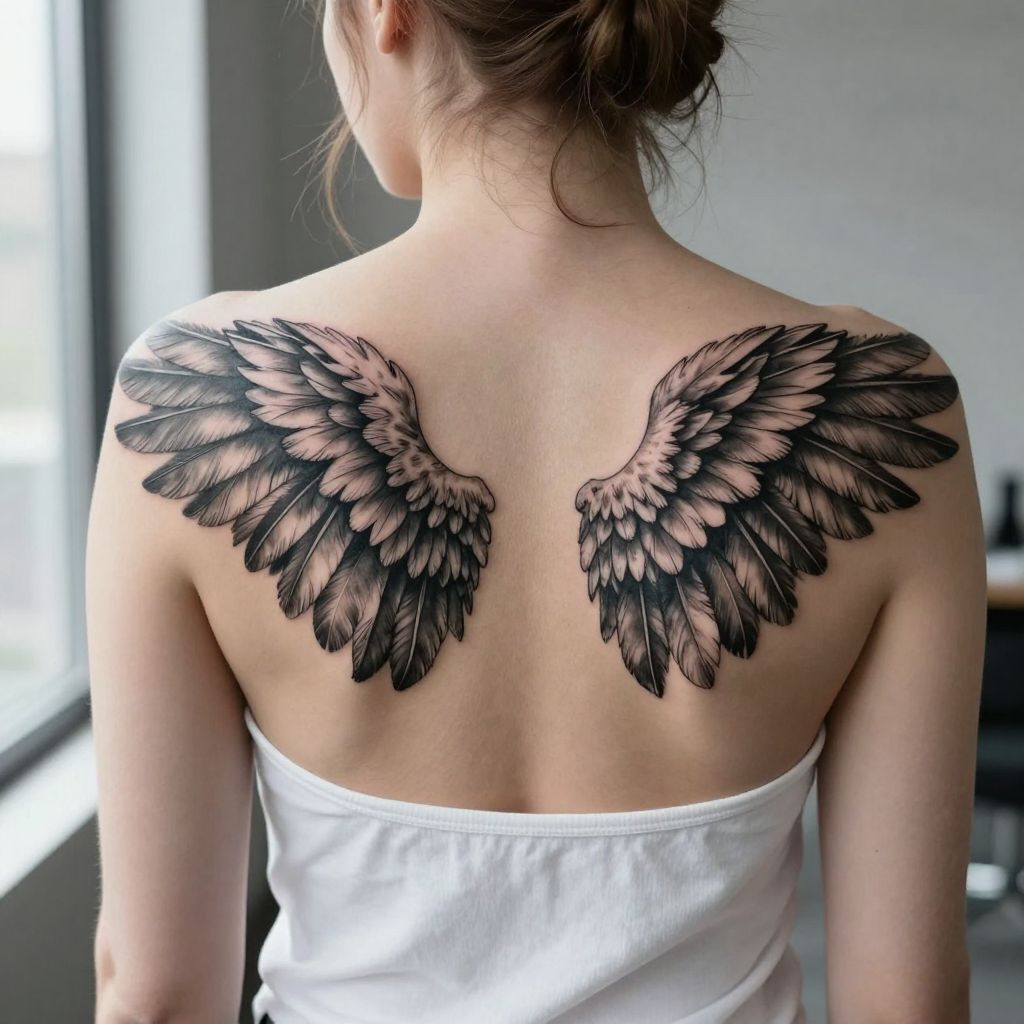 Angel Wings with Realistic Shading