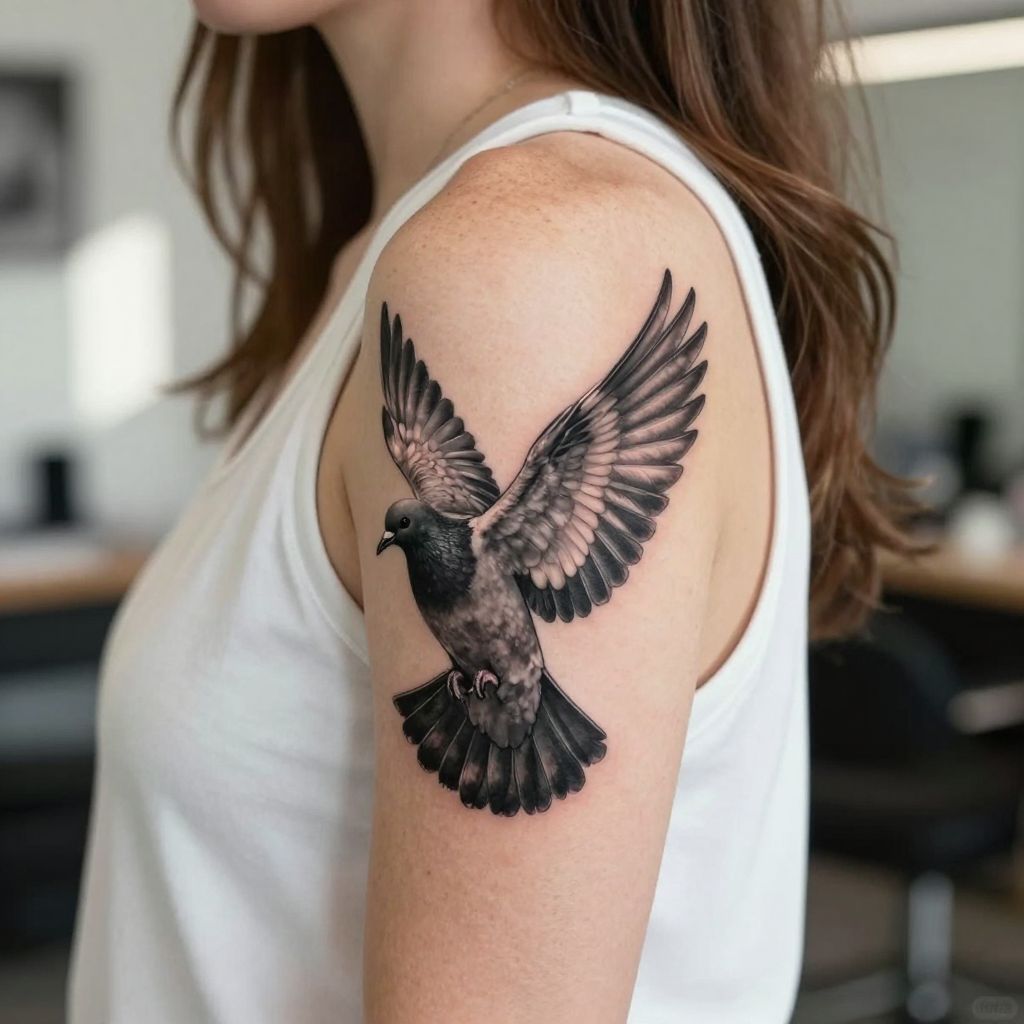 Dove in Flight