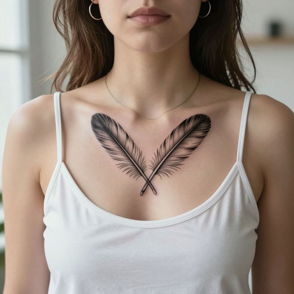 Dual Feather Crossed