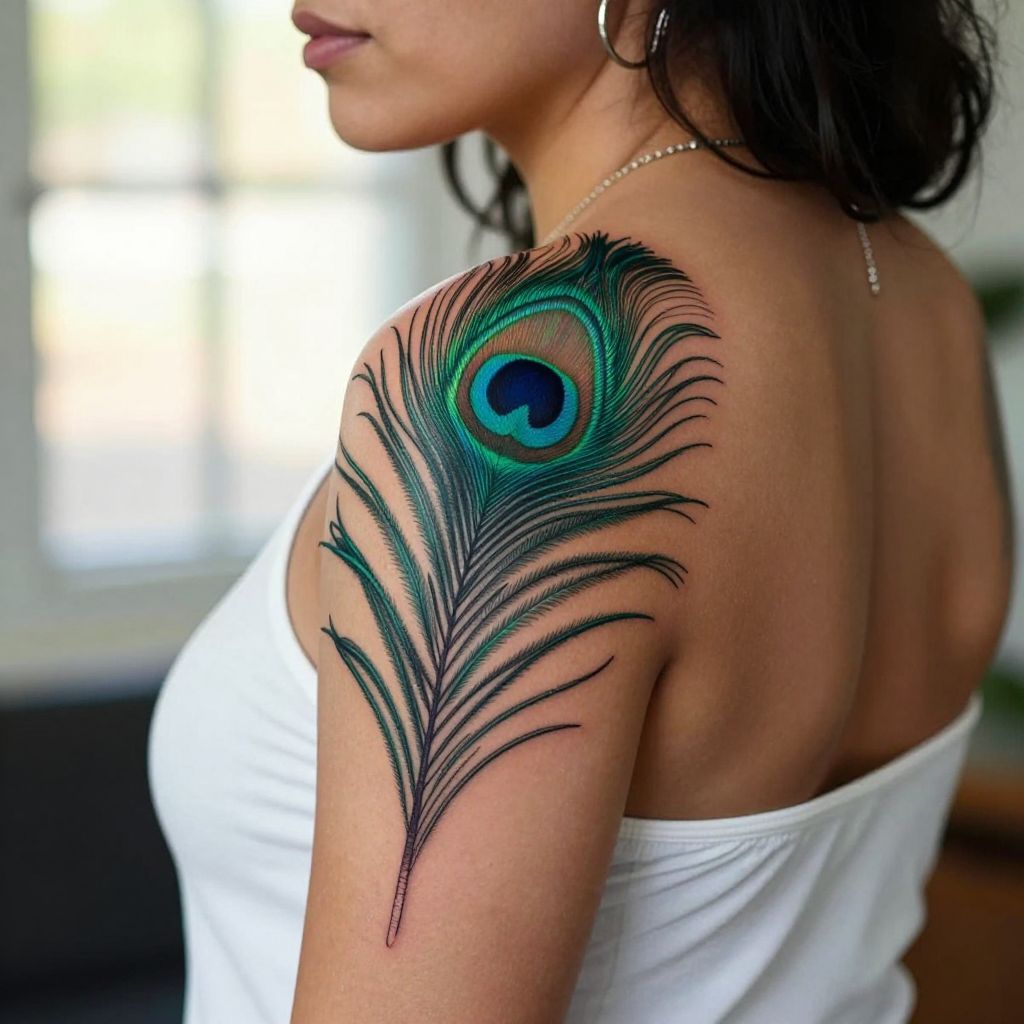Bold Peacock Feather