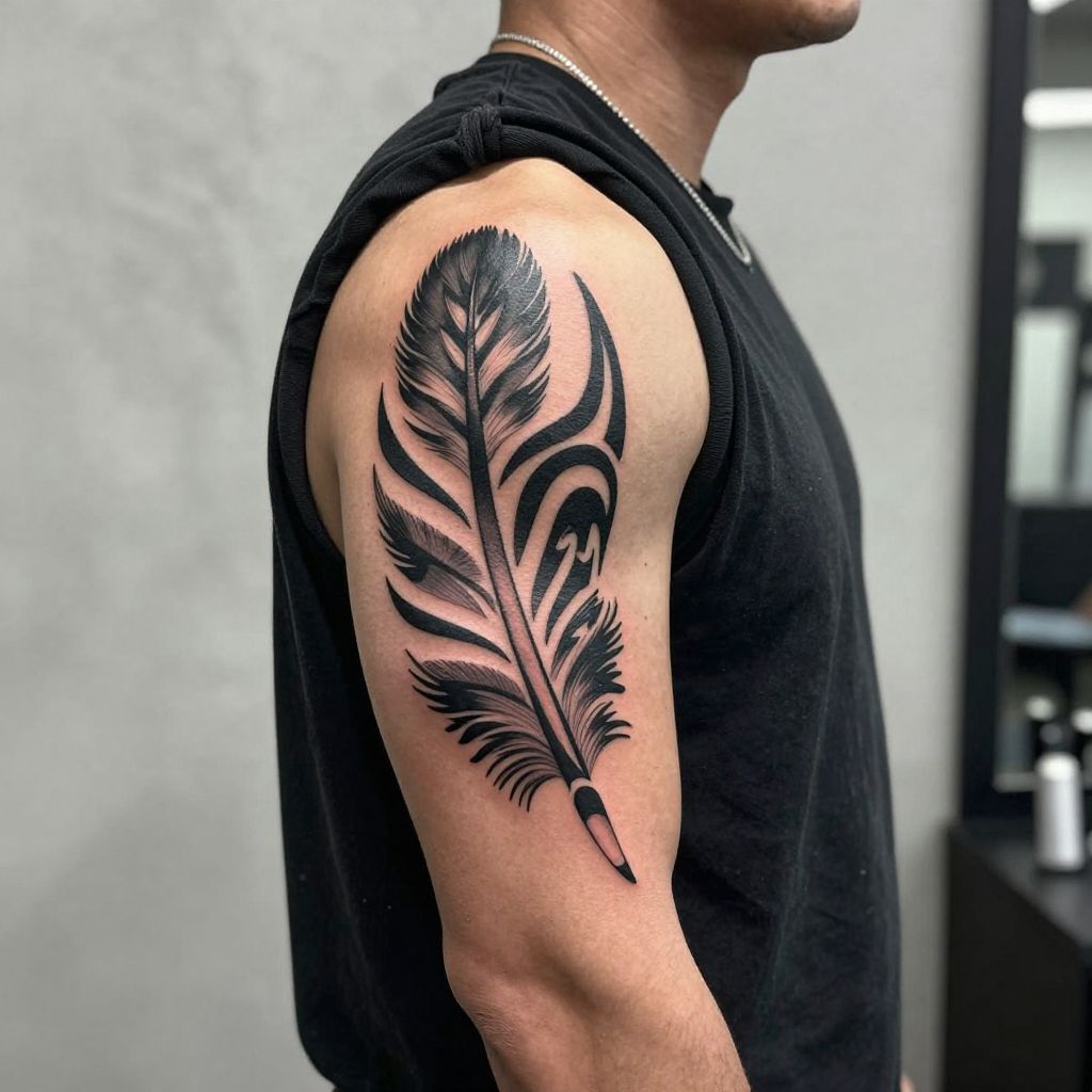 Tribal Feather Design