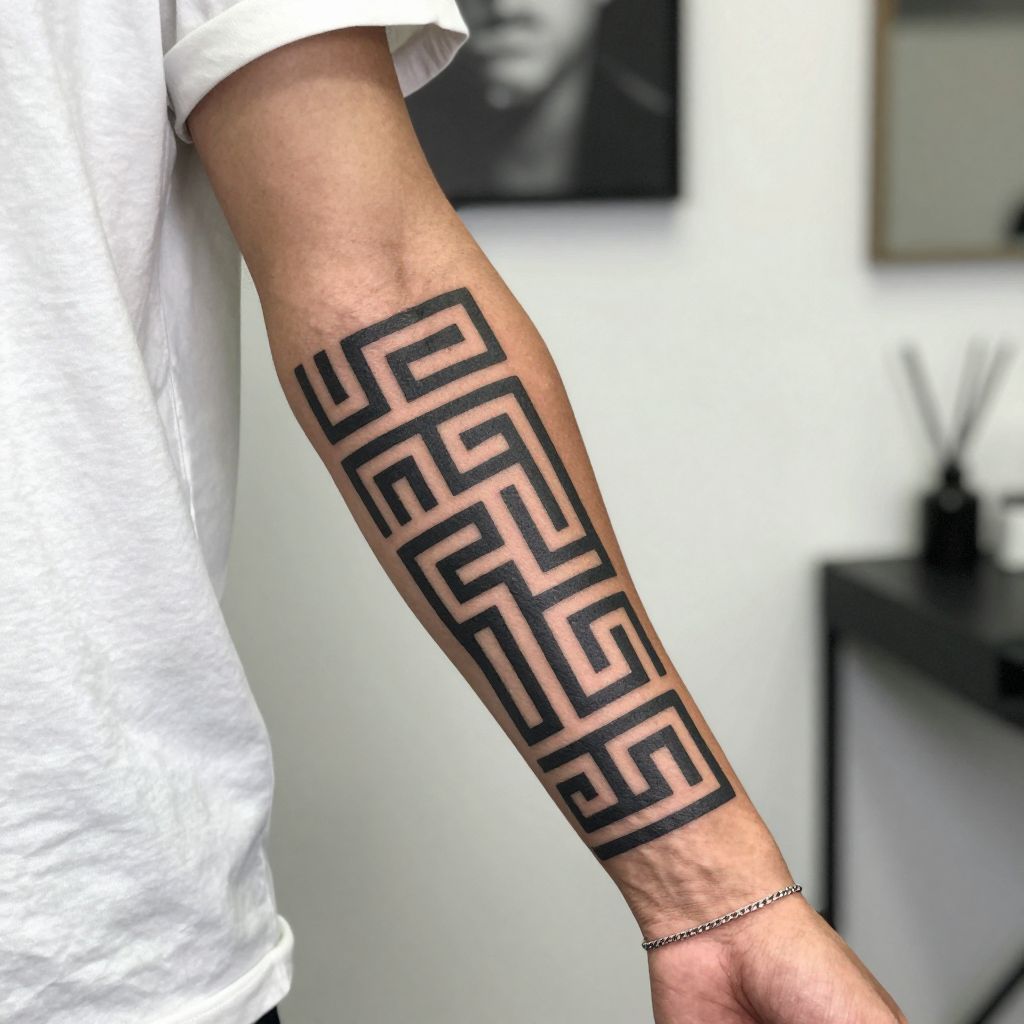 Greek Key Pattern Tattoo