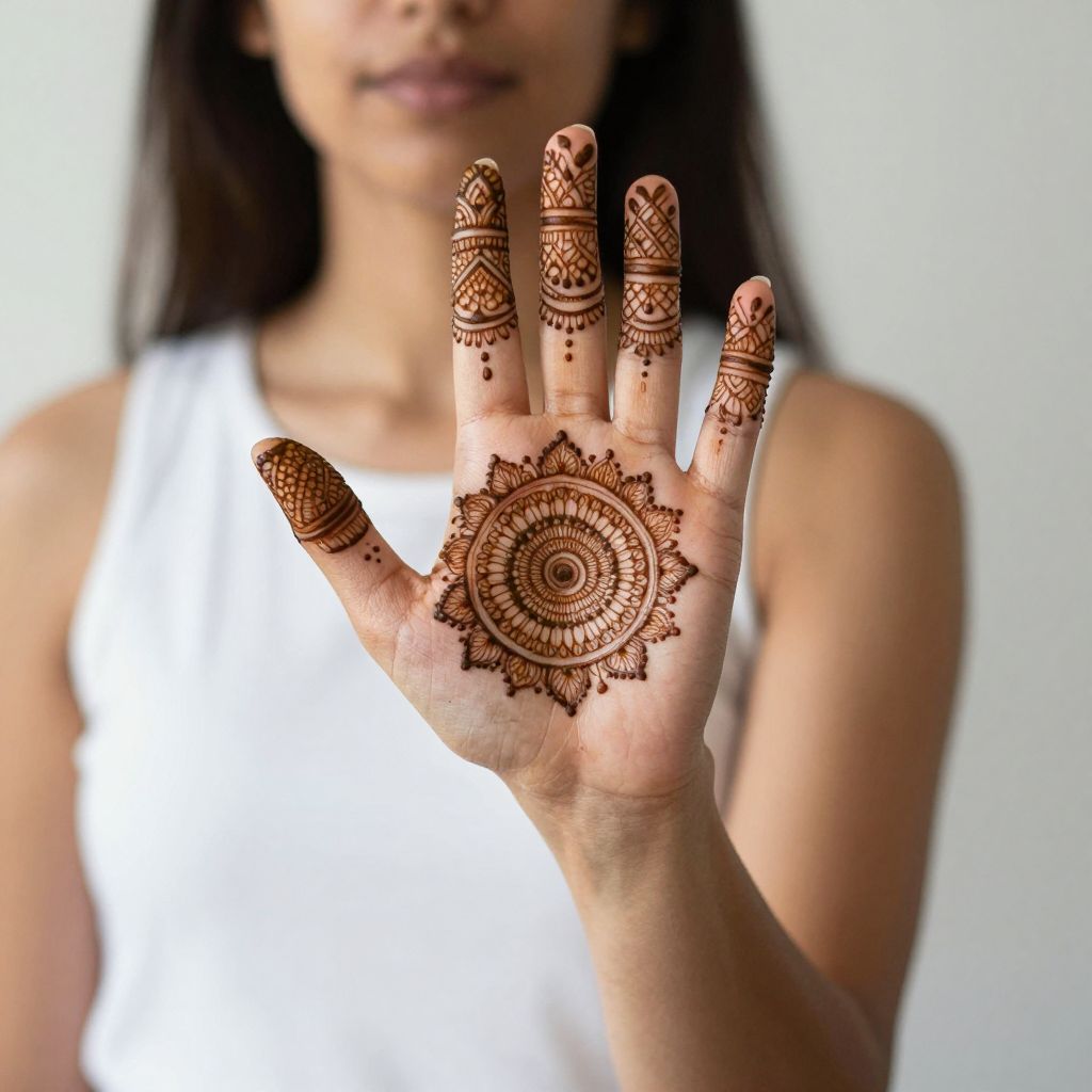 Intricate Mandala on the Palm