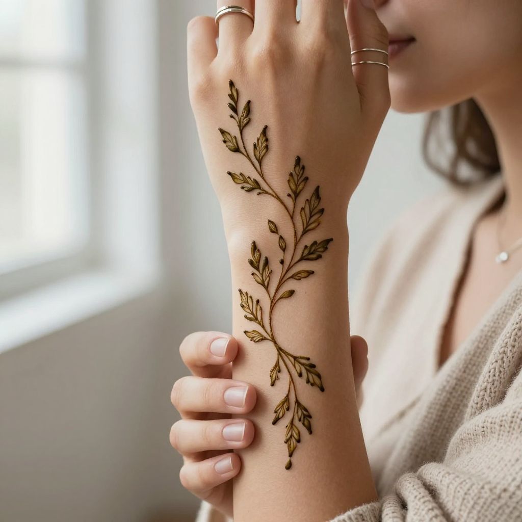 Vine and Leaf Wrap Around the Finger