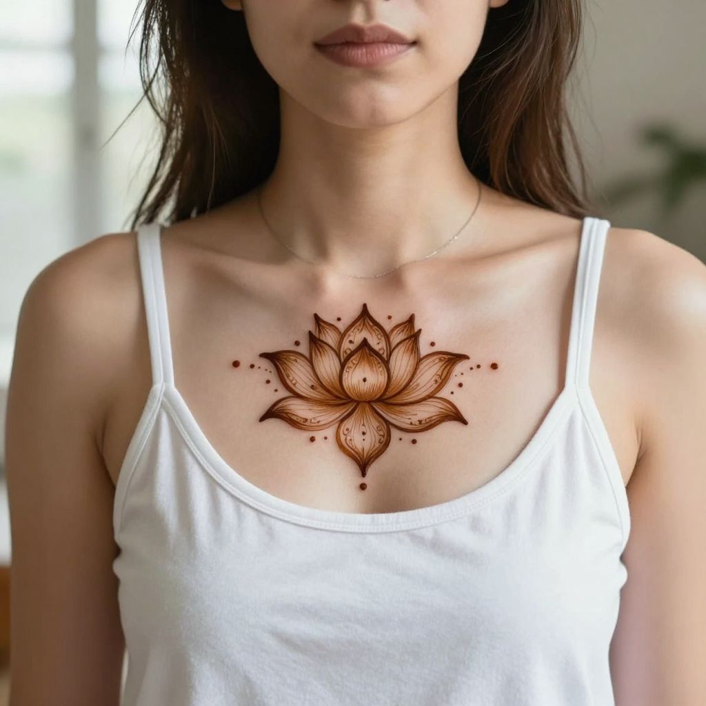 Lotus Flower on the Chest