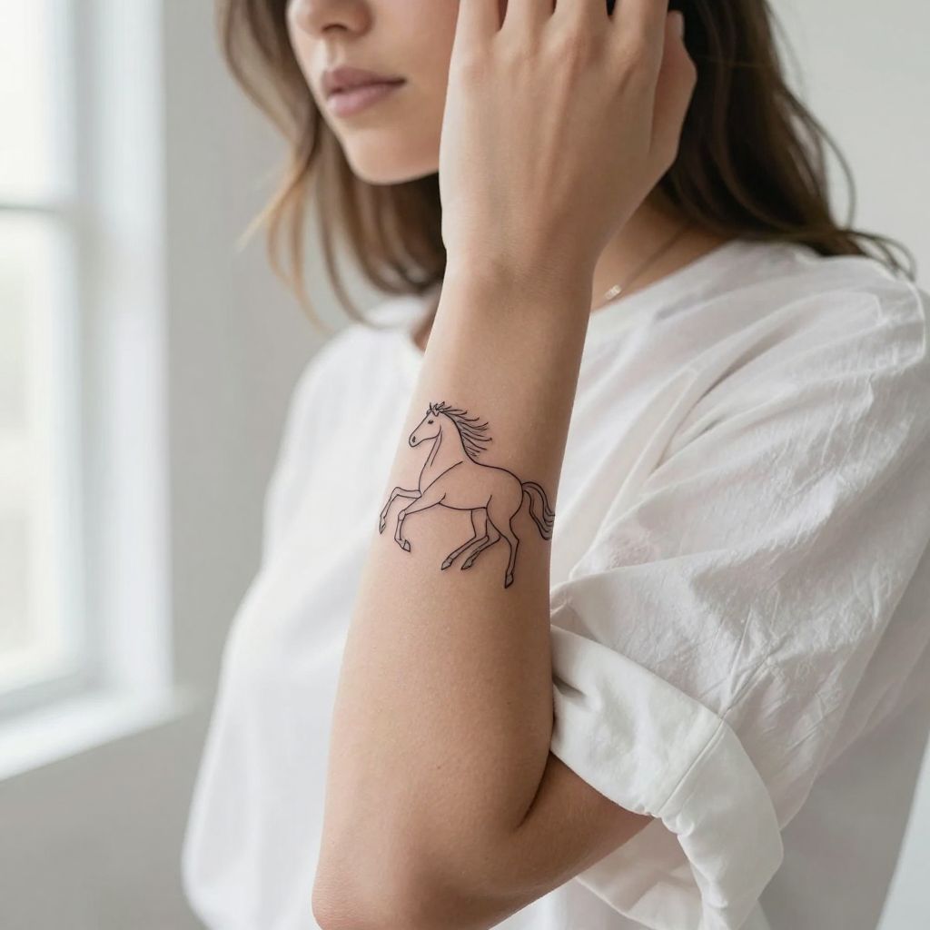 Minimalist Horse Outline