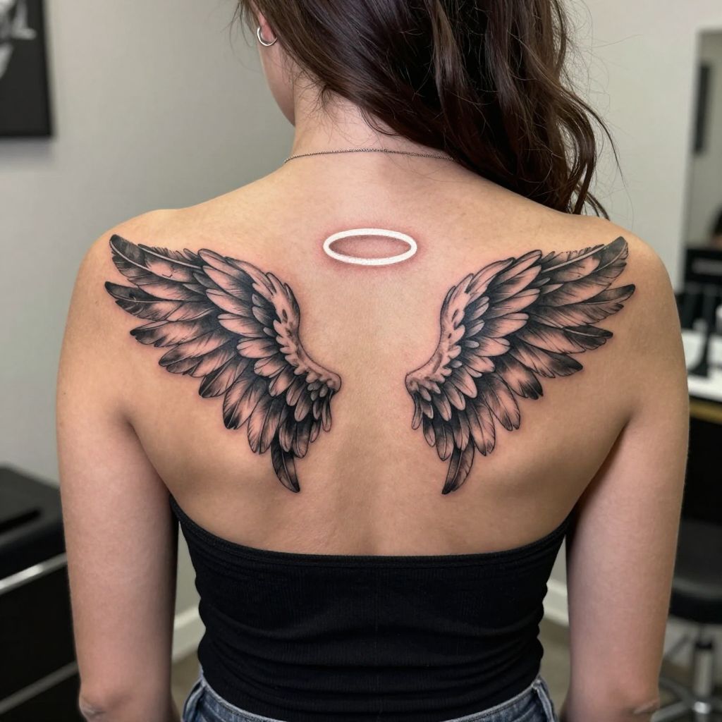 Angel Wings with Halo