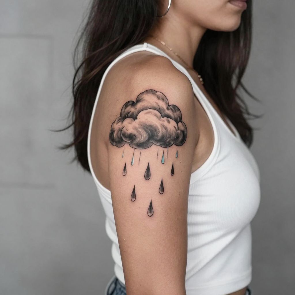 Cloud with Rain Drops