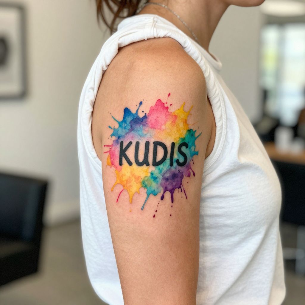 Watercolor Name Splash