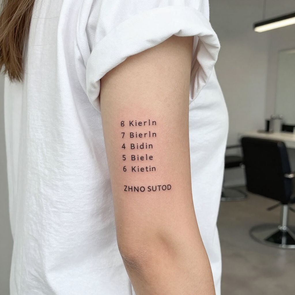 Coordinates Tattoo with Name
