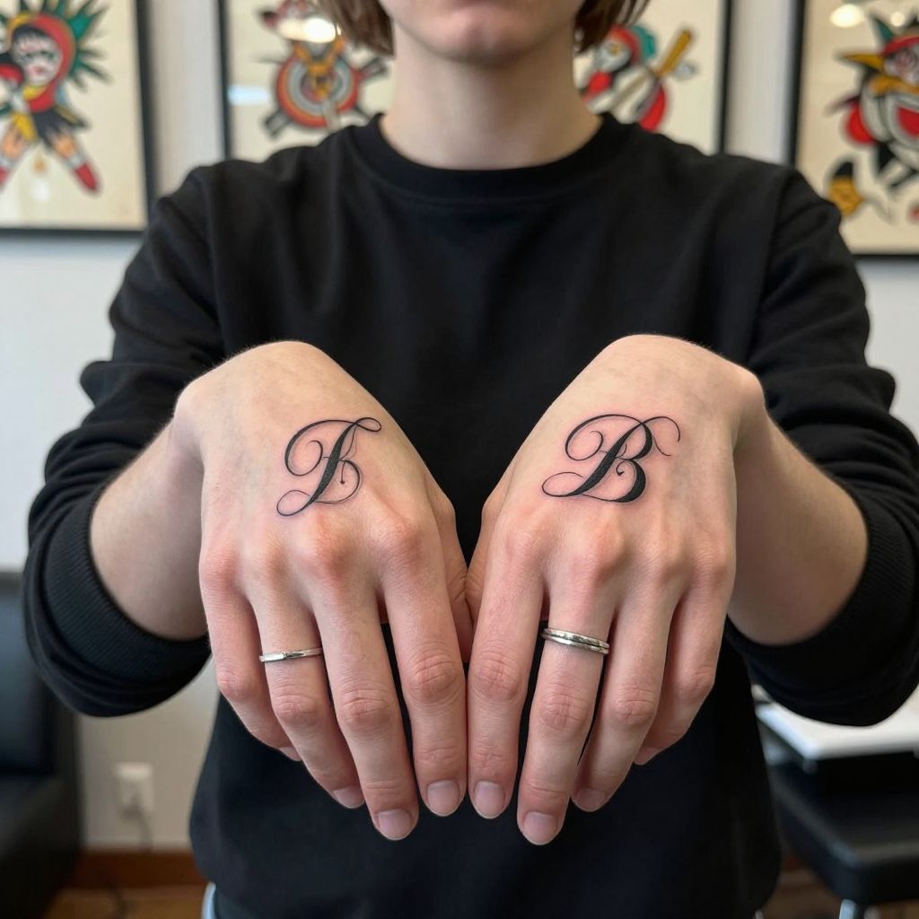 Scripted Initials with Flourishes