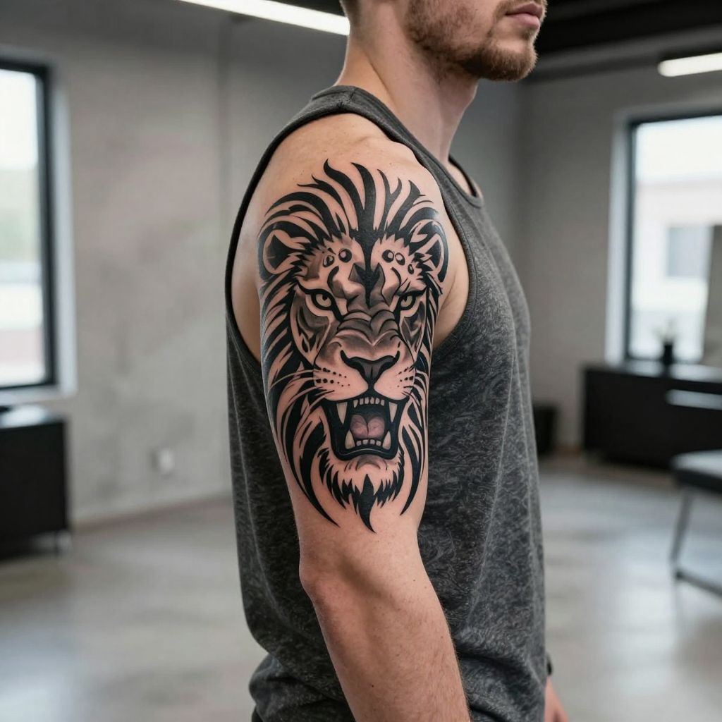 Tribal Style Leo Head