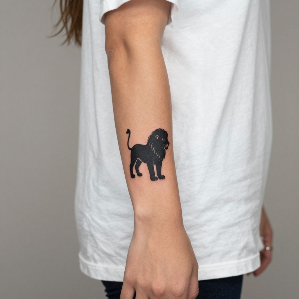 Leo Lion Cub Silhouette