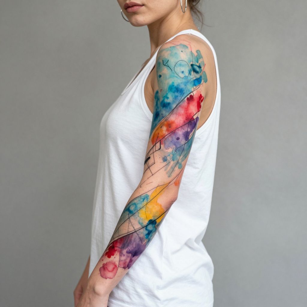 Abstract Watercolor Sleeve