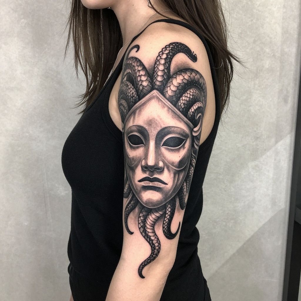 Medusa as a Half-Face Mask