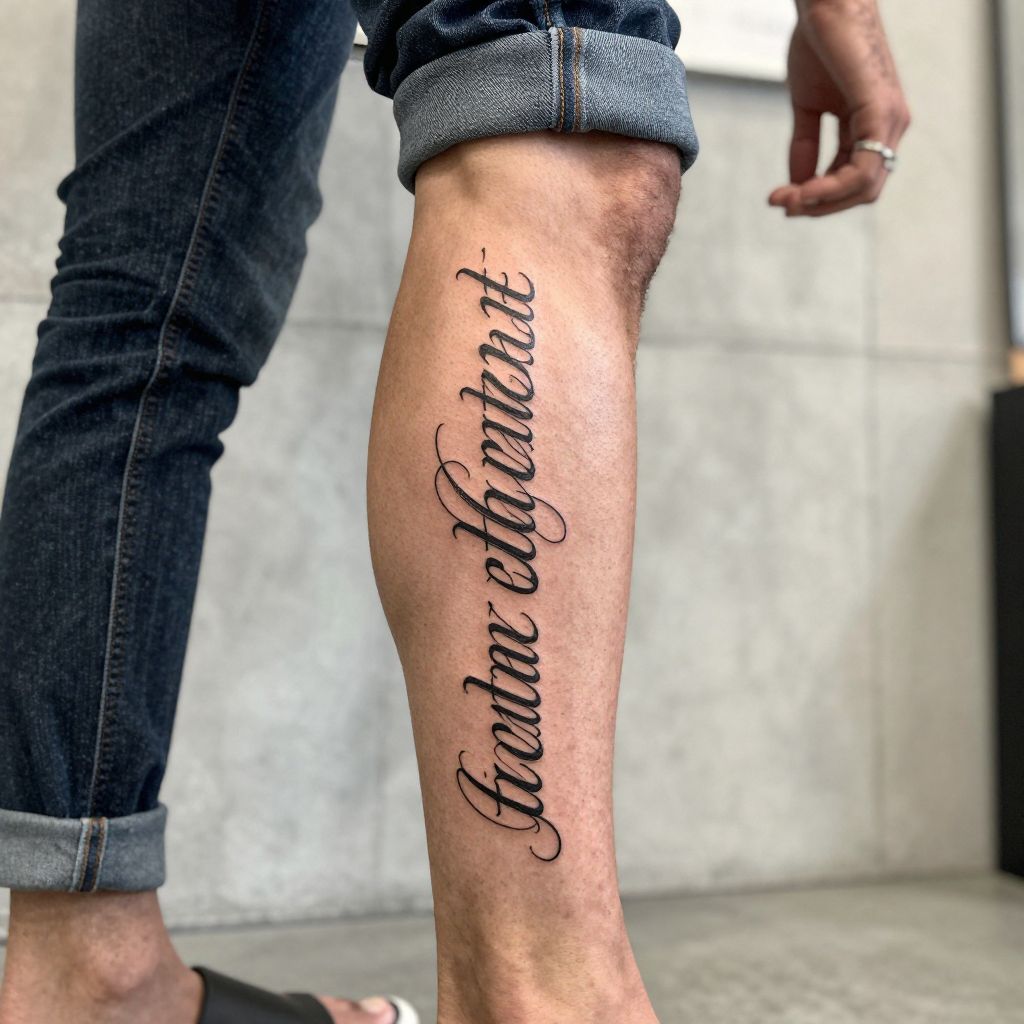 Script Quote Along the Shin
