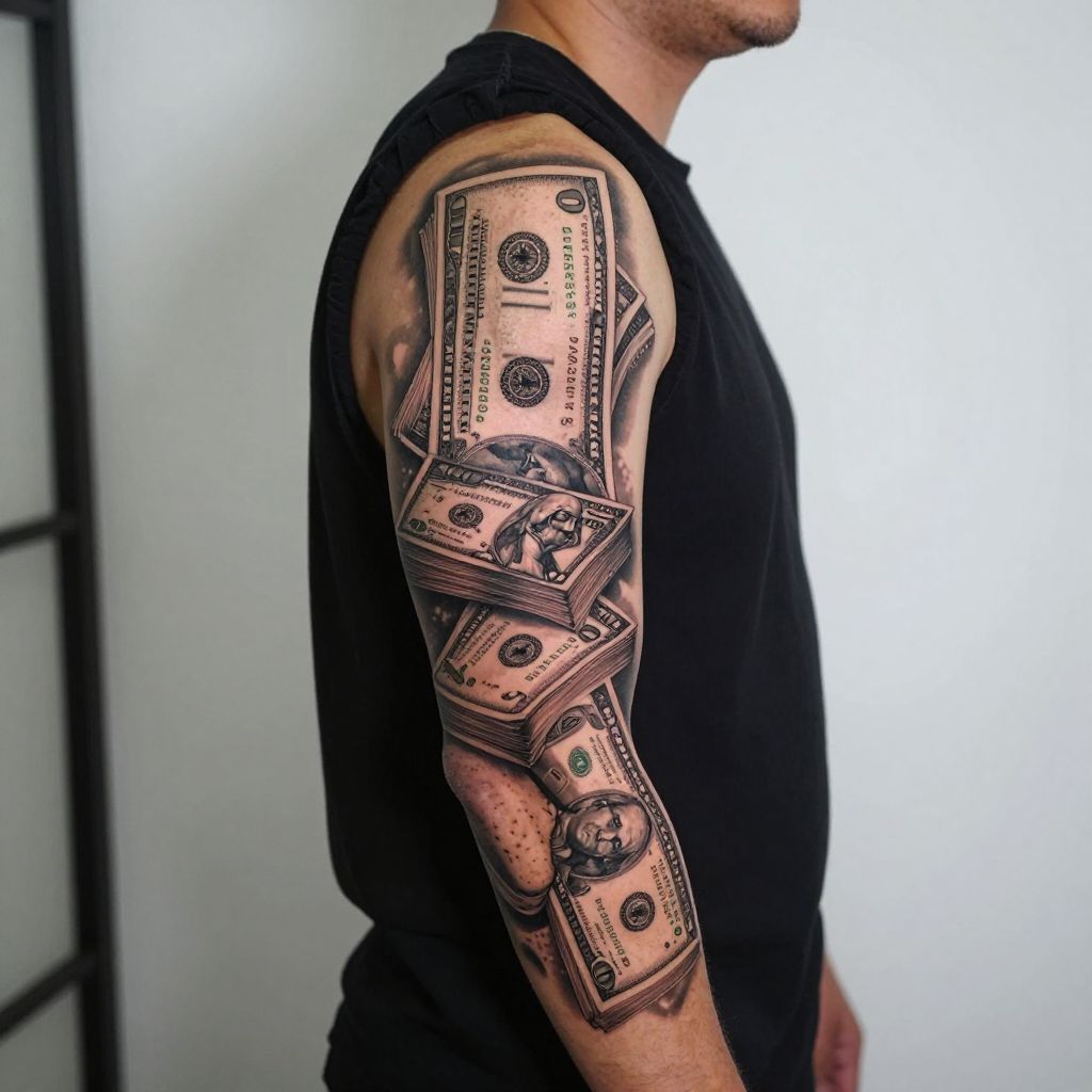 Realistic Dollar Bill Sleeve