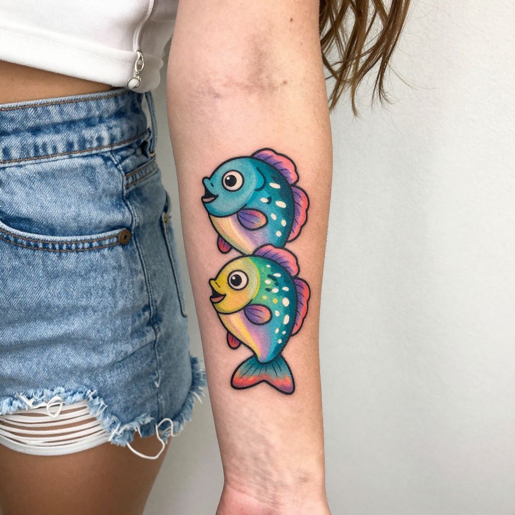 Cute Cartoon Pisces Fish