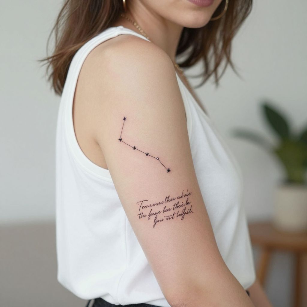 Pisces Script with Personal Quote