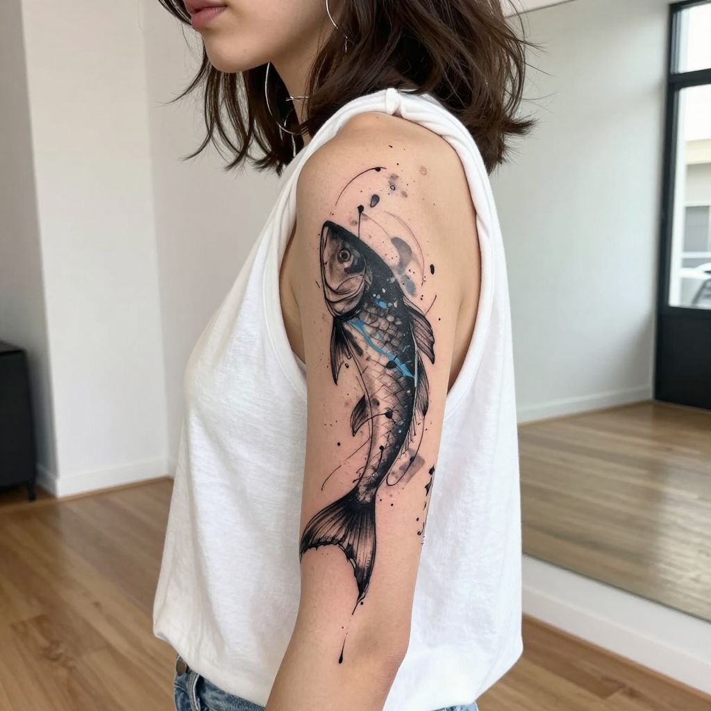 Abstract Pisces Ink Splash