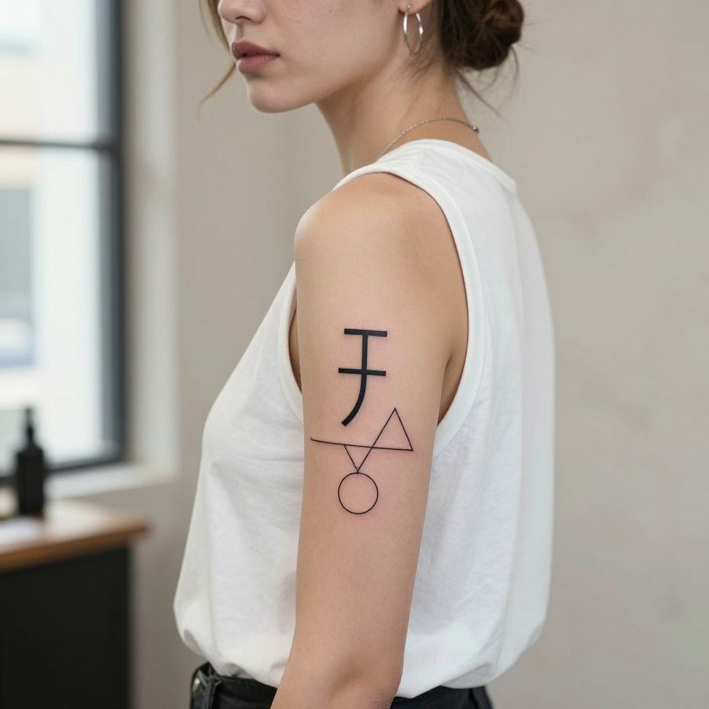 Semicolon in Geometric Shapes