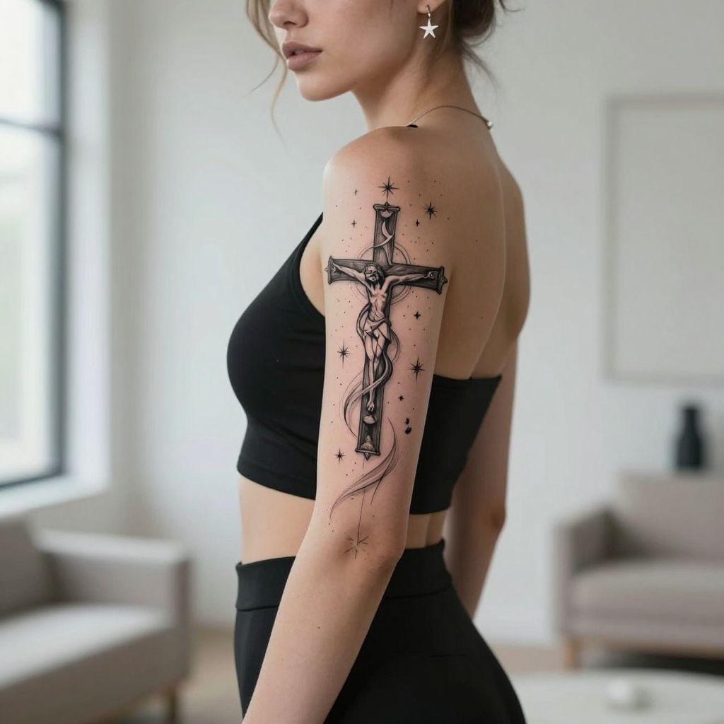 The Celestial Crucifix Tattoo
