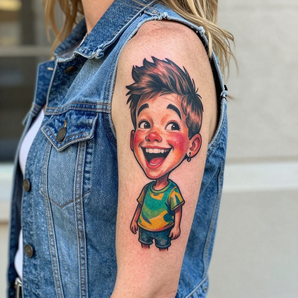 Cartoon Caricature of Son