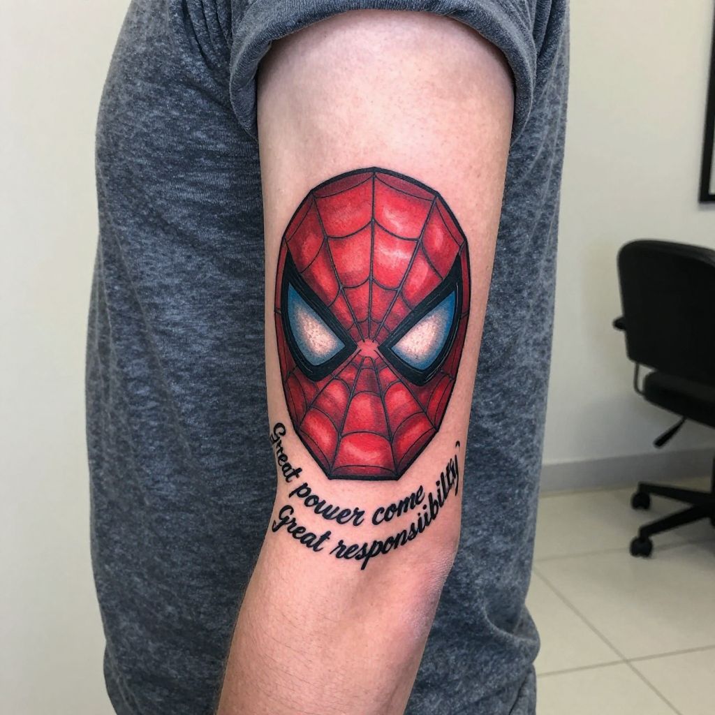Spiderman Mask with Quotes