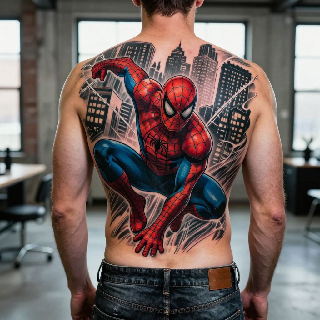 Web Slinging Action Scene