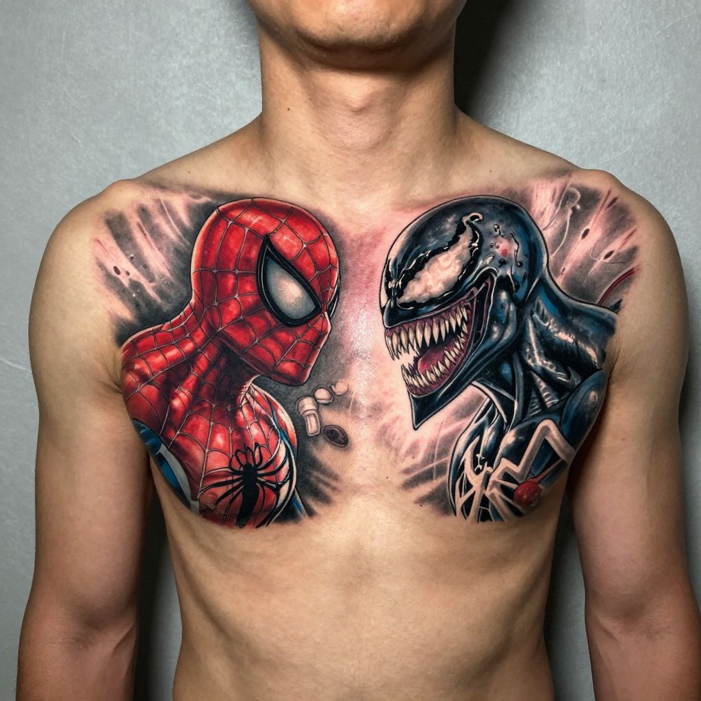 Spiderman and Venom Dynamic Duo