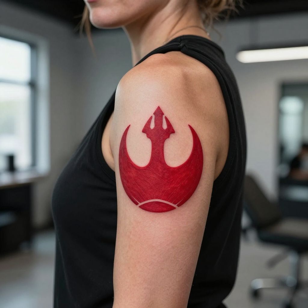 Classic Rebel Alliance Emblem Tattoo