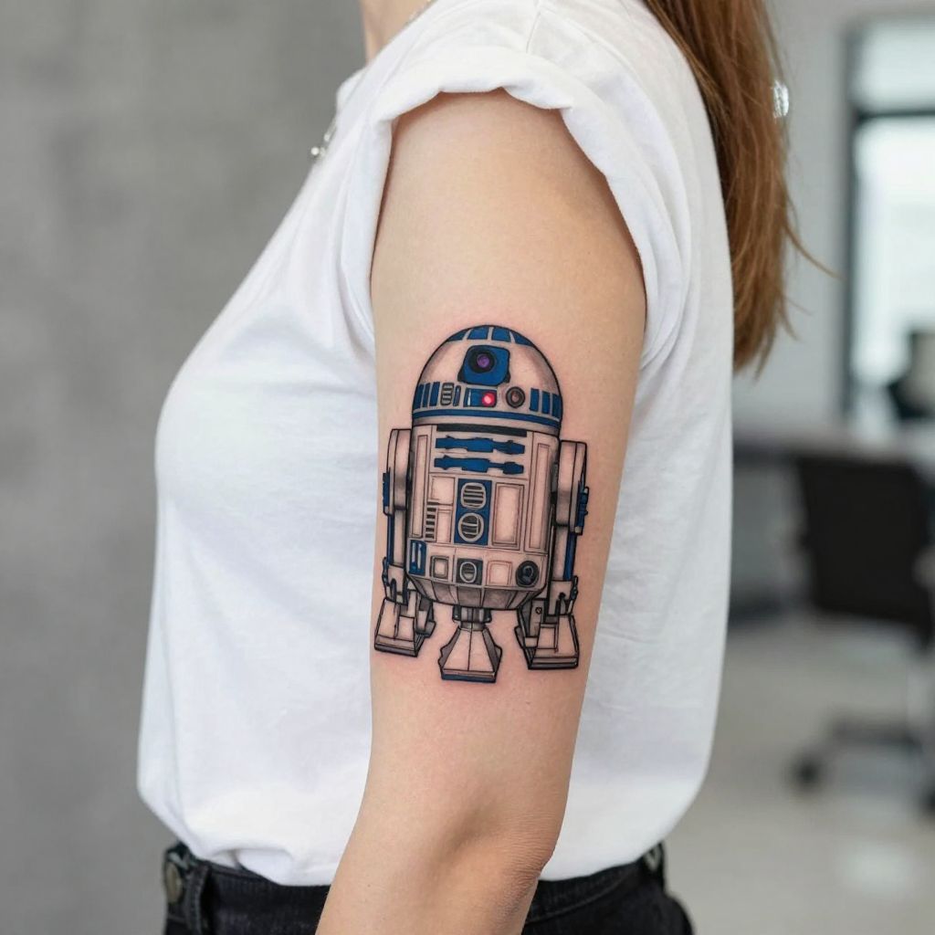 R2-D2 Ink with Minimal Colors