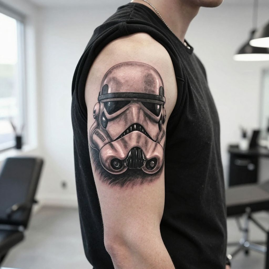 Stormtrooper Helmet with Detailed Shading