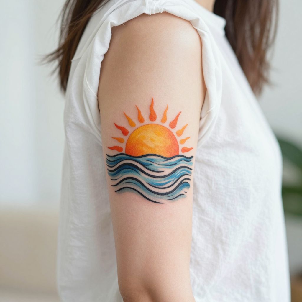 Sun and Waves Design